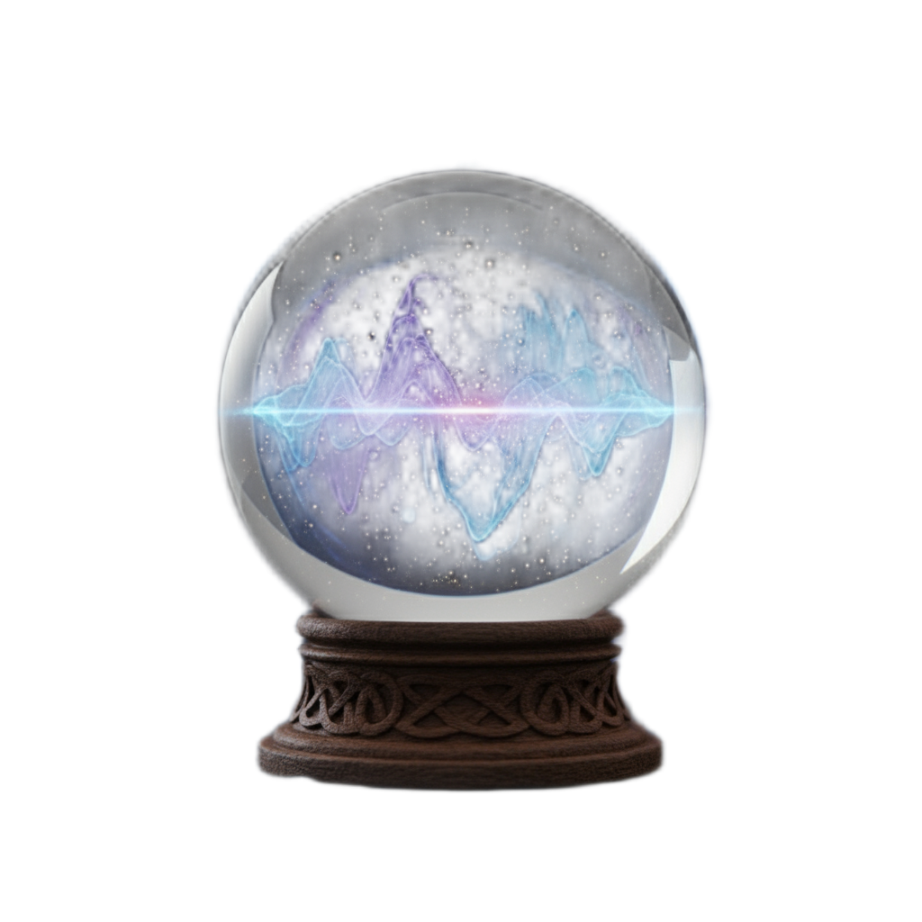 Imagem de uma bola de cristal